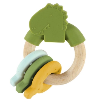 Slika Drven i silikonski prstenčić mr. dino trixie® 