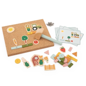 Slika Plutena ploča s drvenim oblicima i čekićem tap tap trixie® 