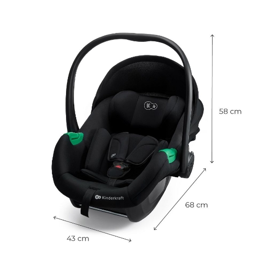 Slika Autosjedalica Mink PRO 2 i- Size s MINK FX bazom 0-13 kg (40-75 cm), Black Kinderkraft 