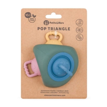 Prikažite detalje za PETITE&MARS Silikonska senzorna igračka Pop Triangle 10 m+, Misty Green Slika PETITE&MARS Silikonska senzorna igračka Pop Triangle 10 m+, Misty Green