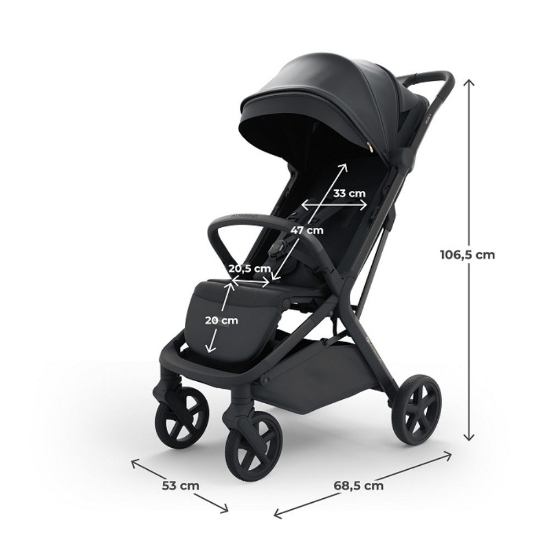 Slika Sportska kolica Nubi 3, Midnight Black Kinderkraft