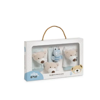 Slika Set zvečki za stopala i zapešća Bear Plavo