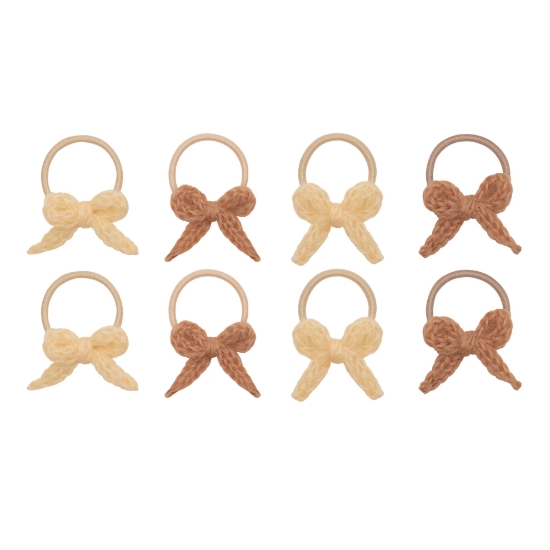 Slika Dječje gumice za kosu - Pletene mašnice