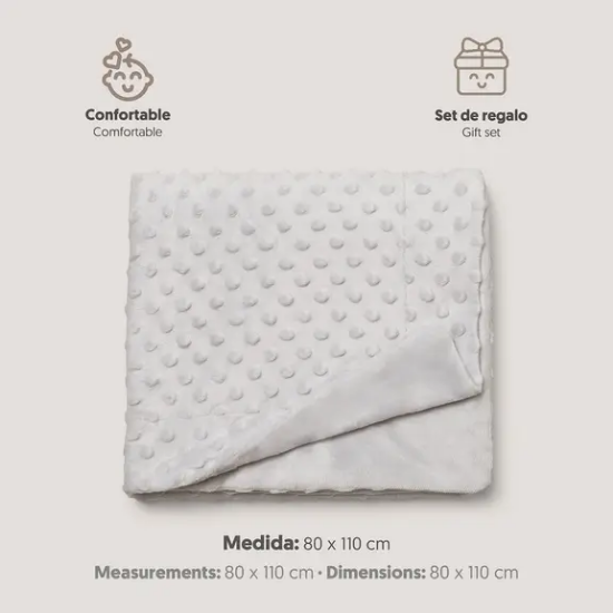 Slika Dekica, mjehurići 80x110 cm - grey Interbaby 