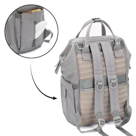 Slika Barcelona torba/ruksak za mamu, siva Fillikid 