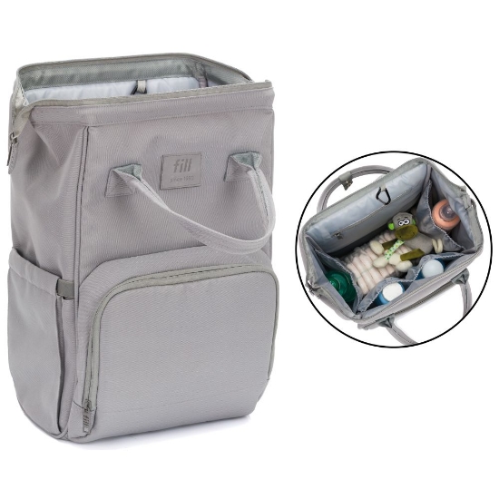 Slika Barcelona torba/ruksak za mamu, siva Fillikid 