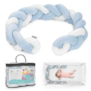 Prikažite detalje za Ogradica pletenica 150 cm - Plave zvjezdice InterBaby  Slika Ogradica pletenica 150 cm - Plave zvjezdice InterBaby