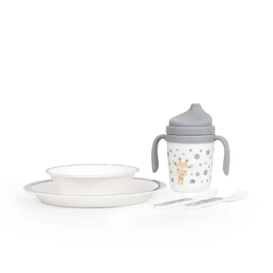 Slika Set za jelo 5/1 Akvarel Sivo Interbaby 