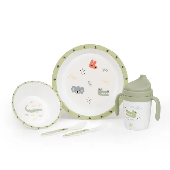 Prikažite detalje za Set za jelo 5/1 Australia Zelena Interbaby  Slika Set za jelo 5/1 Australia Zelena Interbaby