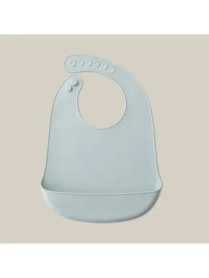 Slika Silikonski podbradak za bebe - Blue Grey InterBaby 