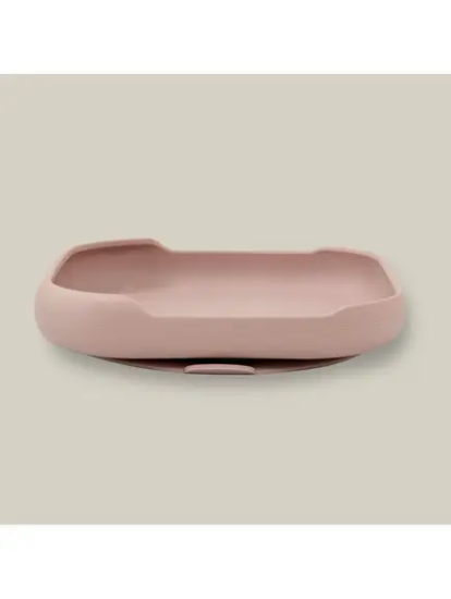 Slika Silikonski tanjur s vakuumskom podlogom Dark Pink InterBaby 