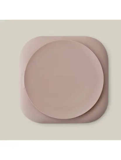 Slika Silikonski tanjur s vakuumskom podlogom Dark Pink InterBaby 