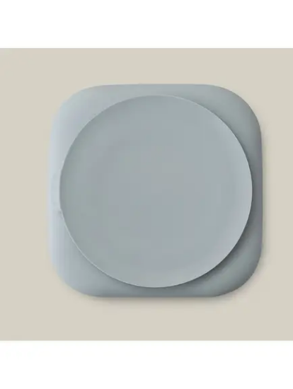 Slika Silikonski tanjur s vakuumskom podlogom Blue Grey InterBaby 