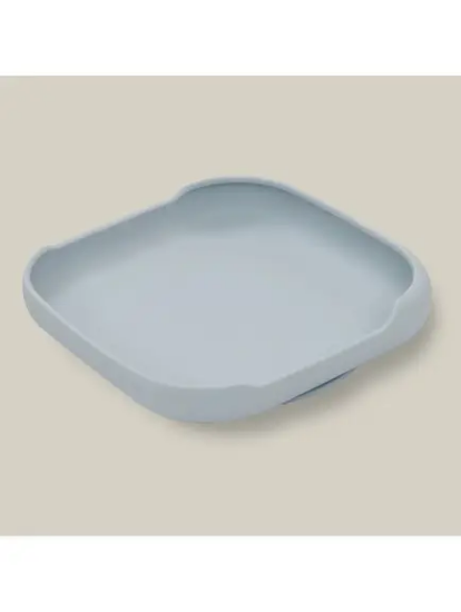 Slika Silikonski tanjur s vakuumskom podlogom Blue Grey InterBaby 