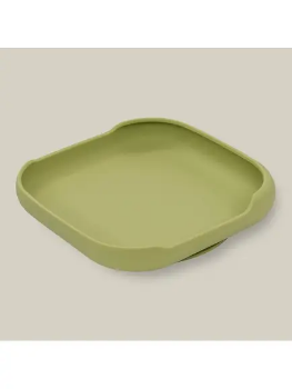 Slika Silikonski tanjur s vakuumskom podlogom Olive Green InterBaby 