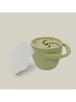 Slika Sklopivi silikonski držač za grickalice Olive Green InterBaby 