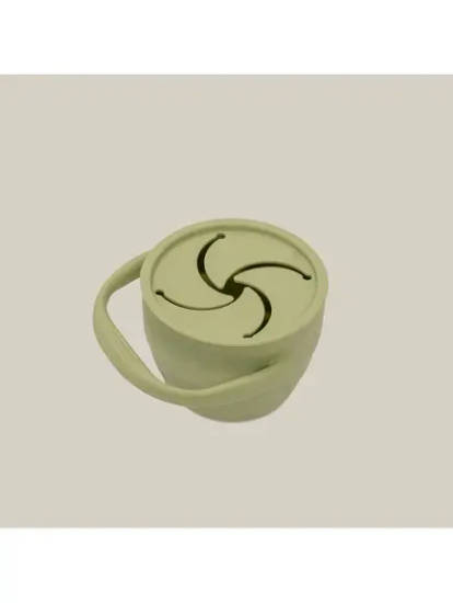 Slika Sklopivi silikonski držač za grickalice Olive Green InterBaby 