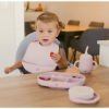 Slika Silikonska zdjelica + žlica Dark Pink InterBaby 