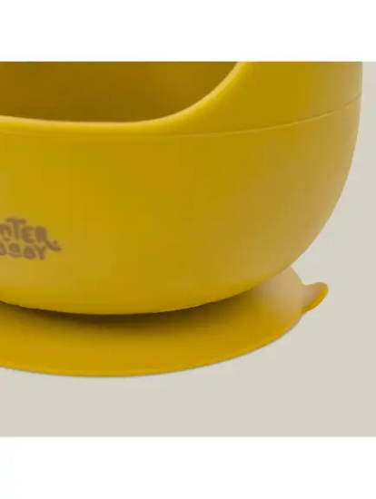 Slika Silikonska zdjelica + žlica Ocher Yellow InterBaby 