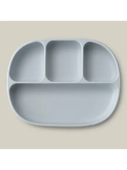 Slika Silikonski tanjur s poklopcem Blue Grey InterBaby 