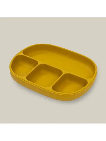 Slika Silikonski tanjur s poklopcem Earth Ocher InterBaby 