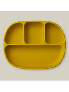 Slika Silikonski tanjur s poklopcem Earth Ocher InterBaby 