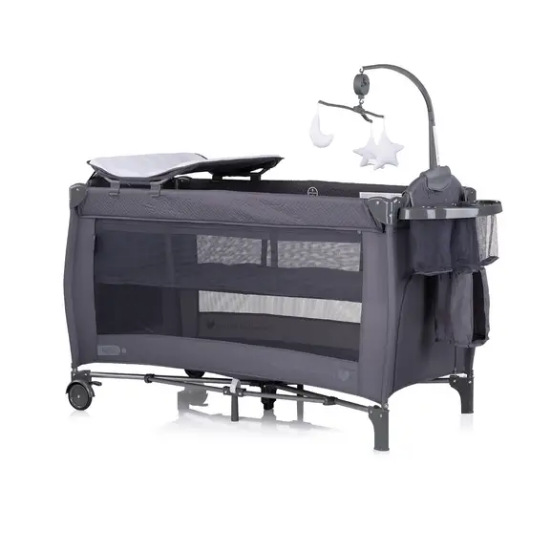 Slika Putni krevetić Bella Anthracite Chipolino 