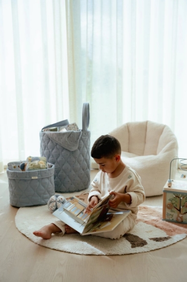 Slika Košara za pohranu Pure Denim Blue 35x45 - Little Dutch