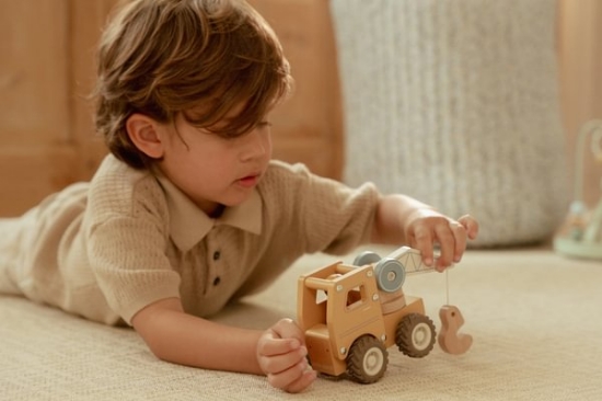 Slika Drveni kamion s dizalicom - Little Dutch