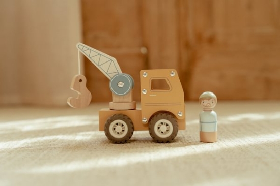 Slika Drveni kamion s dizalicom - Little Dutch