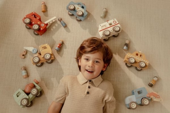 Slika Drveni kamion s dizalicom - Little Dutch