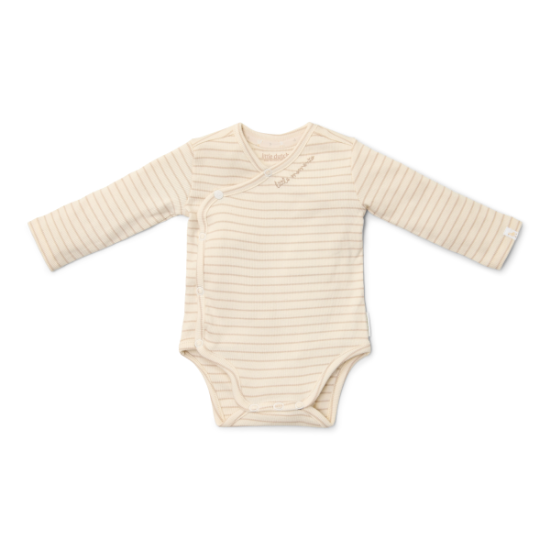 Slika Bodi sa dugim rukavima Soft Beige Stripe 74 - Little Dutch