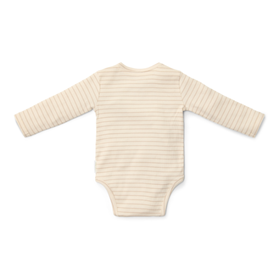 Slika Bodi sa dugim rukavima Soft Beige Stripe 74 - Little Dutch