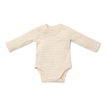 Slika Bodi sa dugim rukavima Soft Beige Stripe 68 - Little Dutch