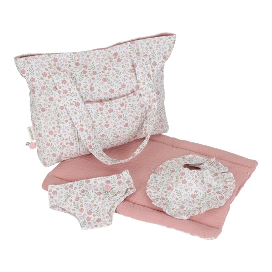 Slika Torba za previjanje za lutke Soft Flowers - Little Dutch