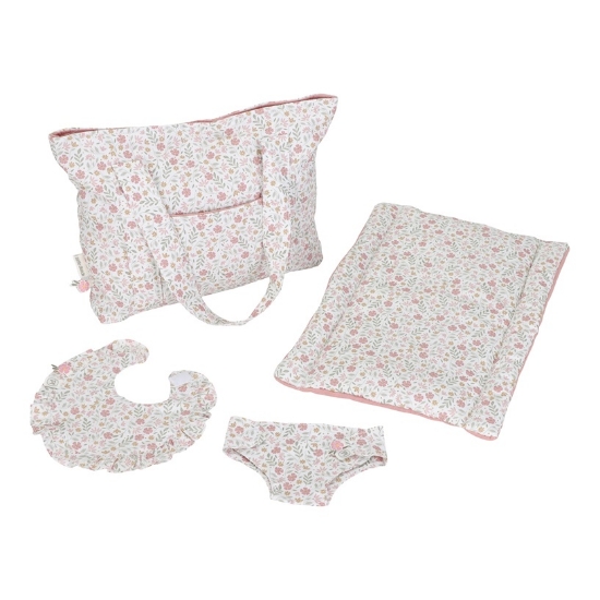 Slika Torba za previjanje za lutke Soft Flowers - Little Dutch