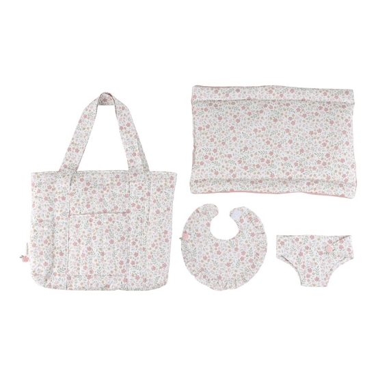 Slika Torba za previjanje za lutke Soft Flowers - Little Dutch