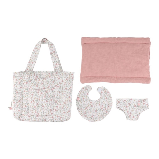 Slika Torba za previjanje za lutke Soft Flowers - Little Dutch