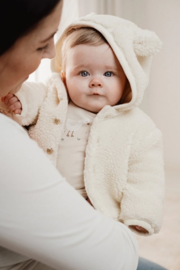 Slika Teddy kardigan Off White 68 - Little Dutch