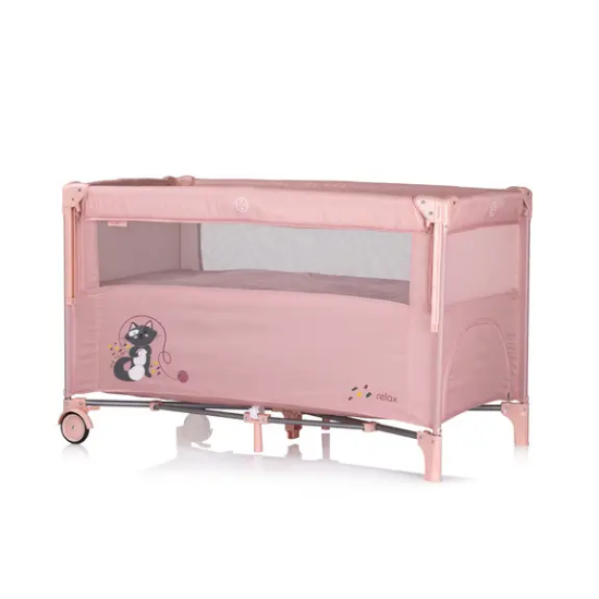 Slika Putni krevetić s pomičnom stranicom Relax - Rozi Marshmellow Chipolino 