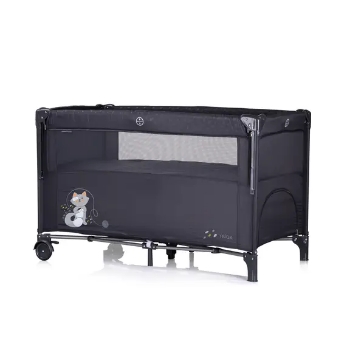 Slika Putni krevetić s pomičnom stranicom Relax - Anthracite Chipolino 