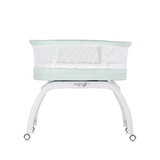 Slika Dječji krevetić/kolijevka sa LED ekranom Sogno Pastel Green Chipolino 