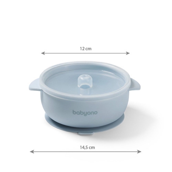 Slika Slikonska posuda s poklopcem, plava BabyOno 