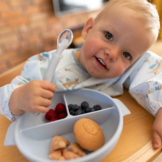 Slika Silikonska posuda tri odjeljka s poklopcem, plava BabyOno 