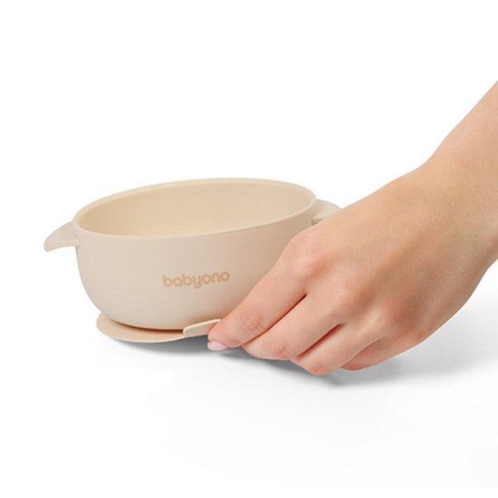 Slika Silikonska posuda s poklopcem, bež BabyOno 
