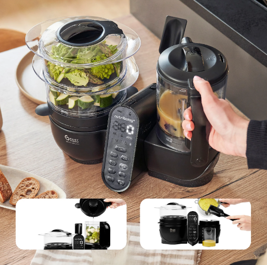 Slika Nutribaby+ XL kuhalo/mikser - Crna Babymoov 