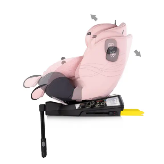 Slika Autosjedalica I-SIZE 40-150 cm ISOFIX 360 Premium Roza Marshmallow Chipolino 