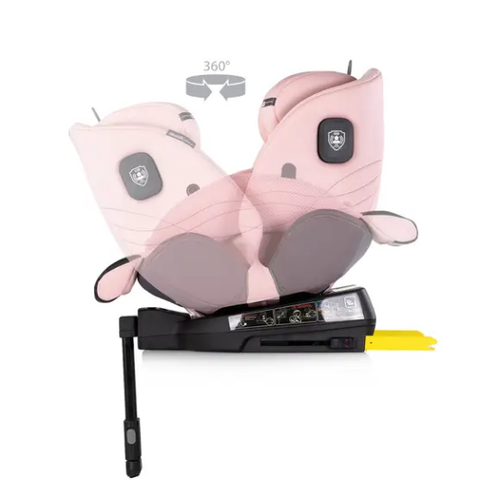 Slika Autosjedalica I-SIZE 40-150 cm ISOFIX 360 Premium Roza Marshmallow Chipolino 