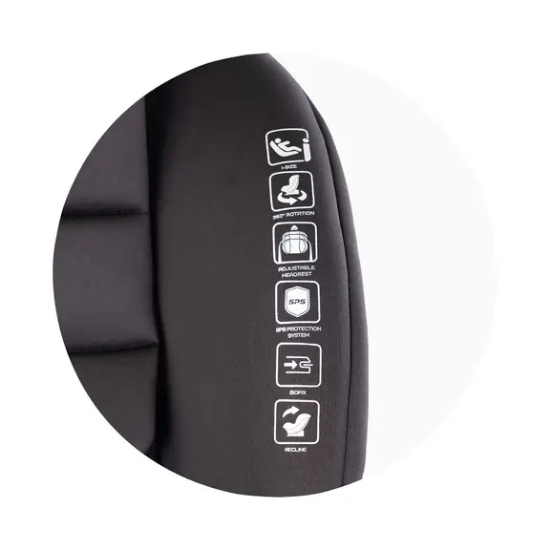 Slika Autosjedalica I-SIZE 40-150 cm ISOFIX 360 Premium Blackberry Chipolino 