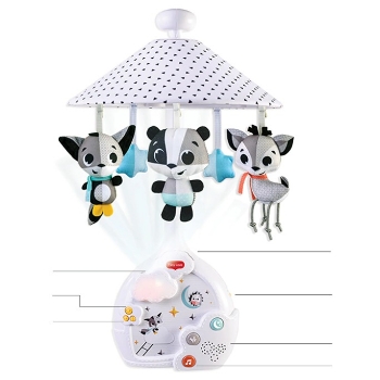 Slika Muzički vrtuljak 3u1 Magical Night - Black and White Tiny Love